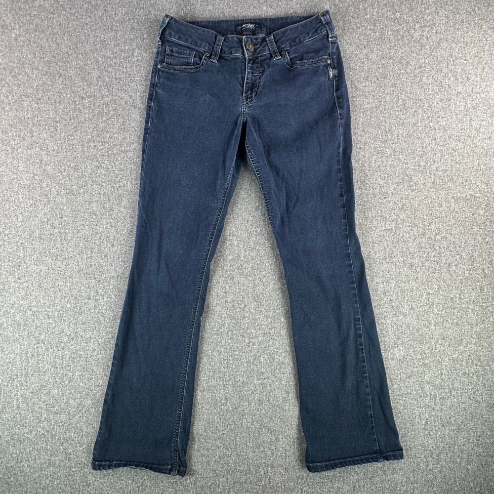 Silver Jeans Co Jeans Womens W31 L35 Suki Slim Boot Dark Wash Blue Stretch Denim